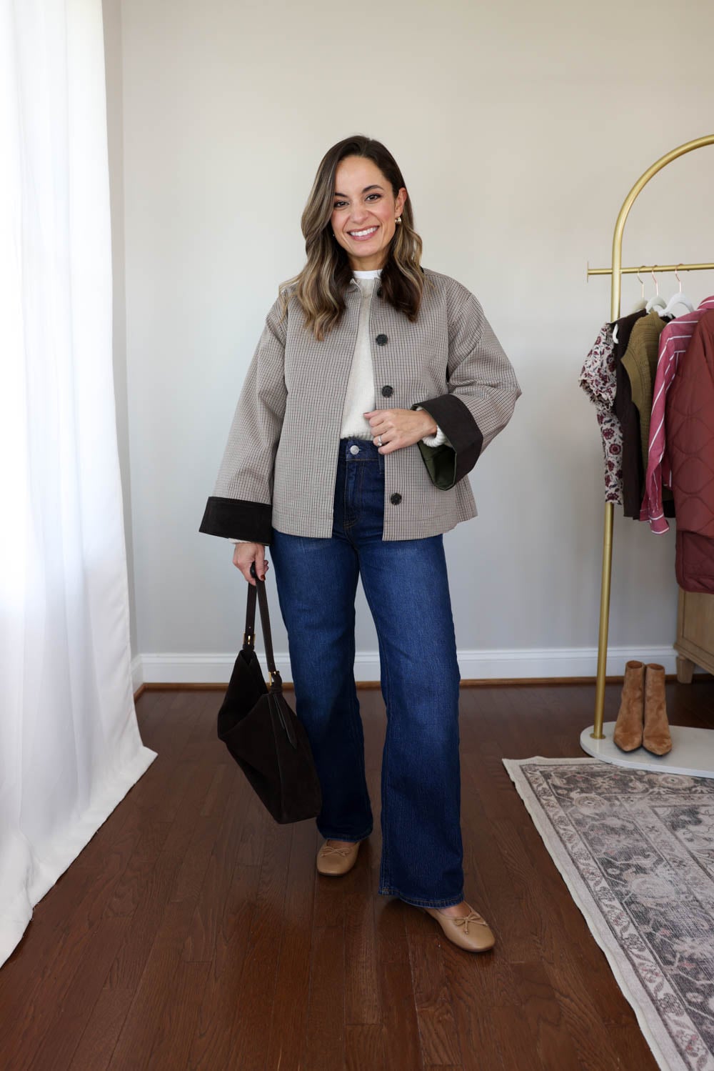 Fall outfit with the Alie flats from Sam Edelman | petite friendly fall outfits | most worn fall staples