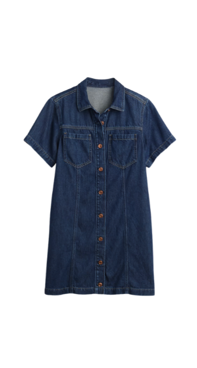 Gap denim shirt dress dark wash