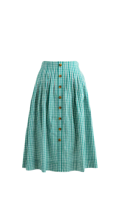 Green checkered midi skirt J.Crew Factory