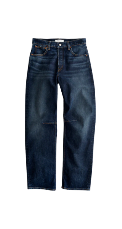 Madewell barrel jeans dark wash petite friendly