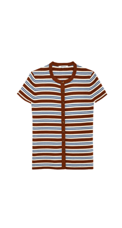 Madewell striped short sleeve shirt
