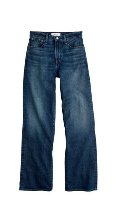 Perfect vintage wide leg jeans Madewell dark wash