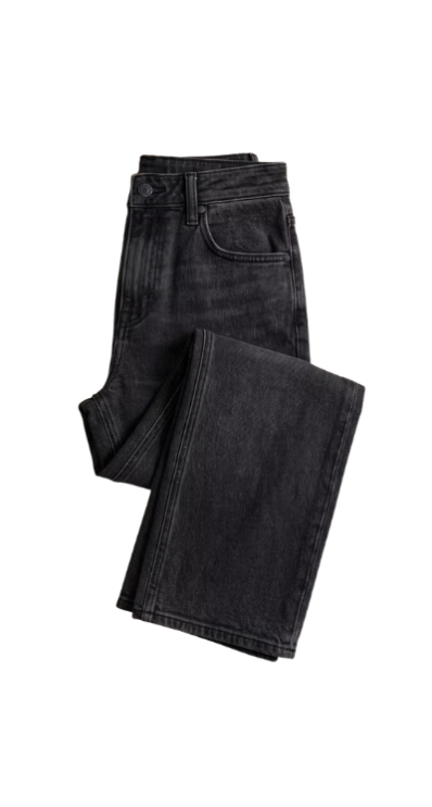 Quince black relaxed straight jeans
