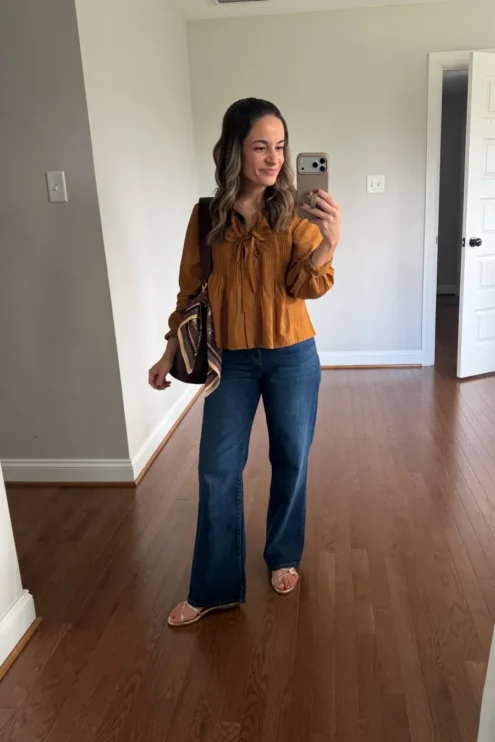 casual fall outfit for petites