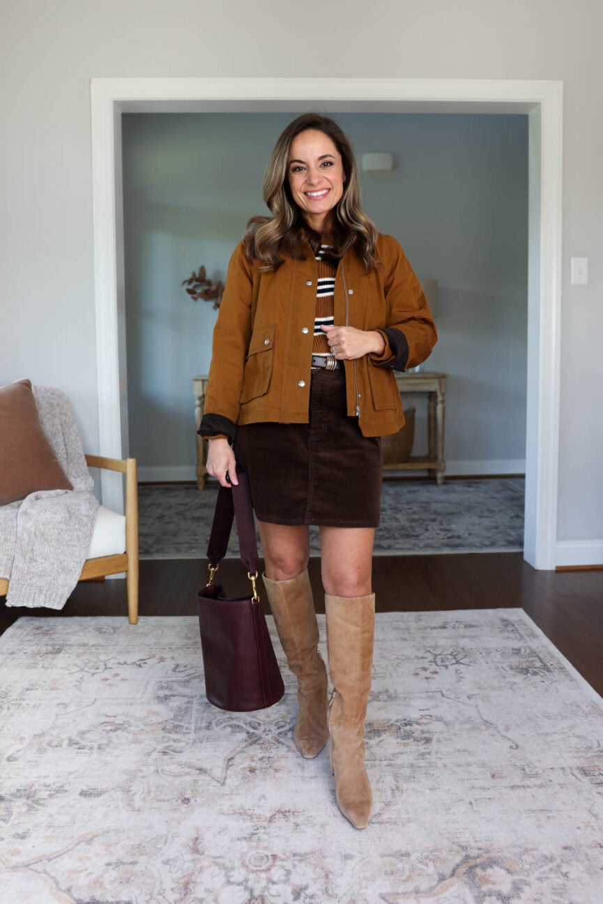 25 piece fall capsule wardrobe for petites via pumps and push-ups blog | petite friendly fall capsule wardrobe | petite-friendly fall outfits | 25 items 40 outfits