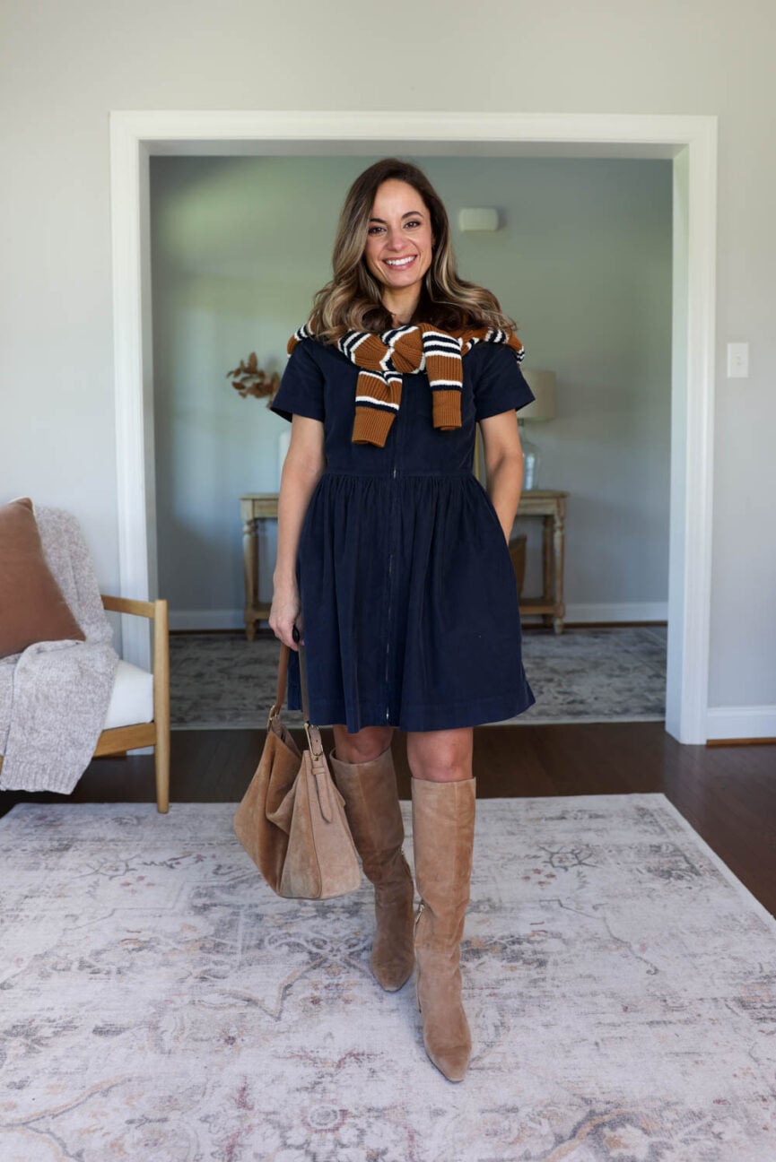 25 piece fall capsule wardrobe for petites via pumps and push-ups blog | petite friendly fall capsule wardrobe | petite-friendly fall outfits | 25 items 40 outfits