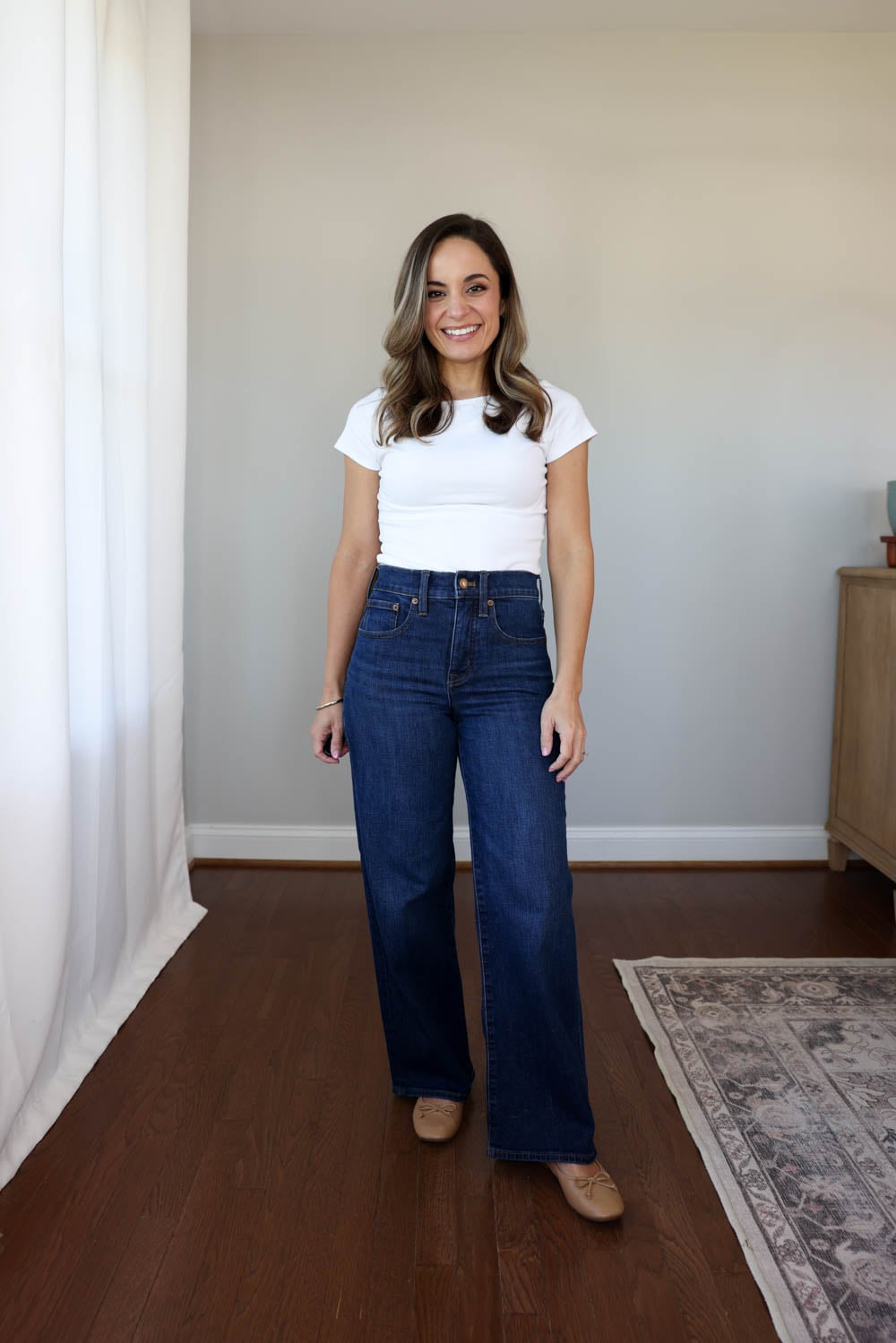 Petite-friendly wide leg jeans | no hem wide leg jeans for petites | J.Crew Factory Classic Wide Leg Jeans