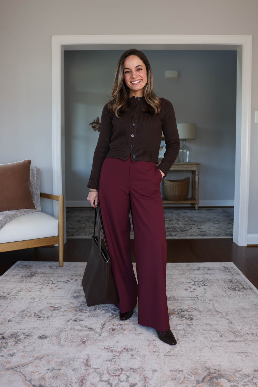 Petite-friendly outfits for work with boots | how to wear boots to work for petites | business casual fall to winter outfits 