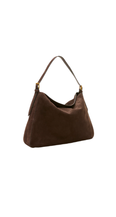 Dark brown bag in suede J.Crew
