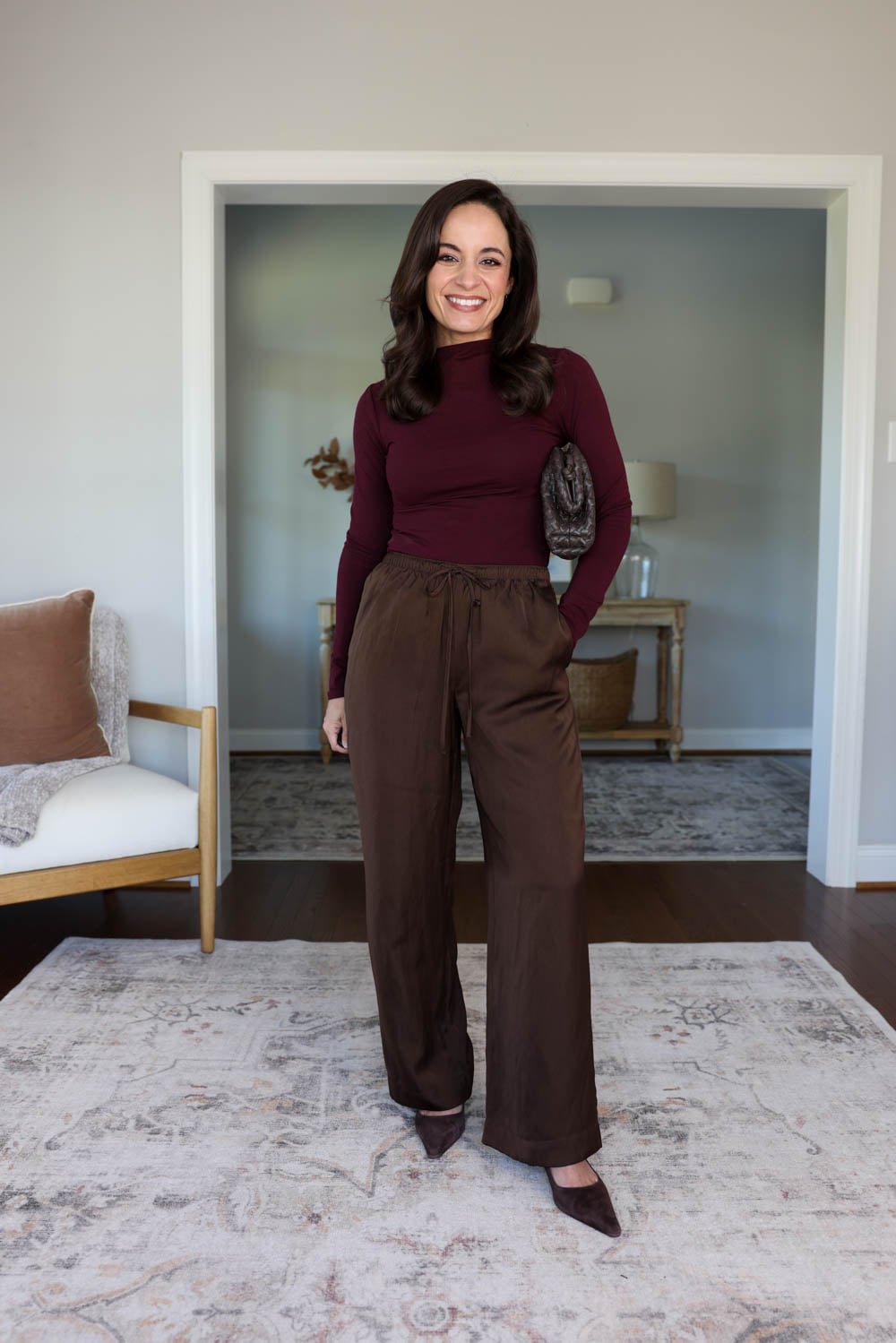 Satin pants for petites | five pairs of satin pants for petites via pumps and push-ups blog