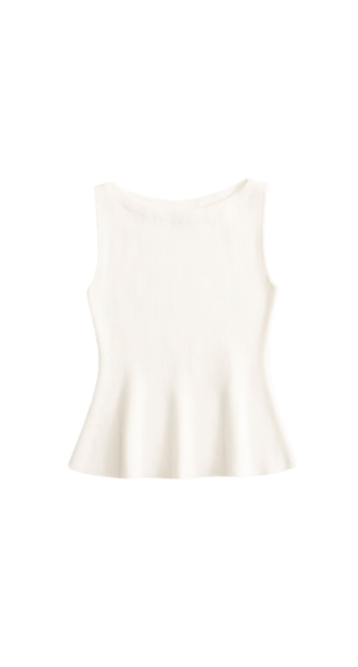Abercrombie peplum sweater tank for petites
