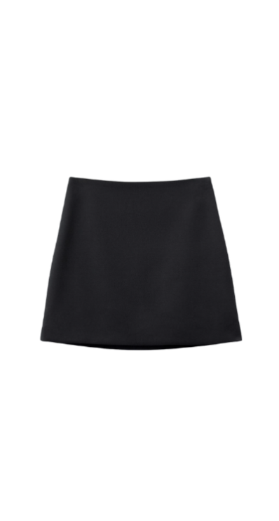 Black mini skirt petite-friendly