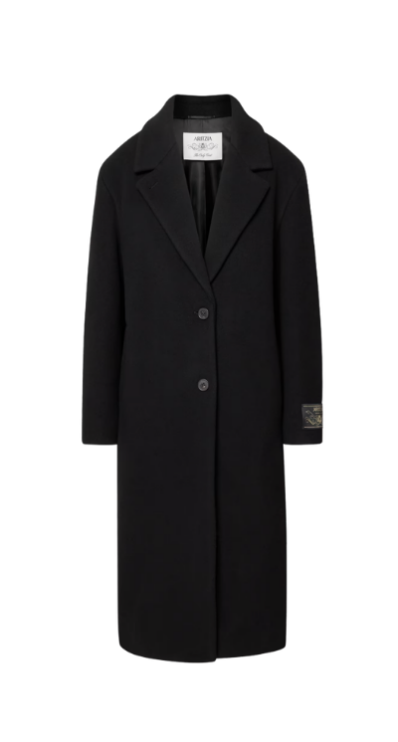 Black topcoat Aritzia