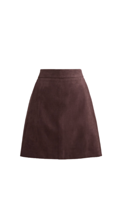 Dark brown suede skirt J.Crew