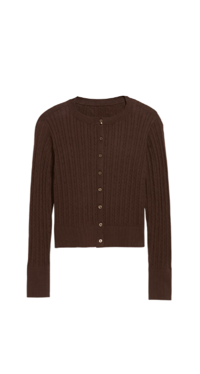 Old Navy brown sweater petite-friendly