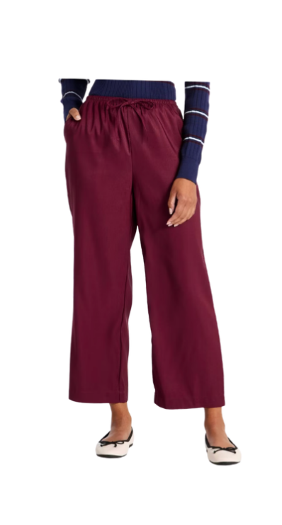 Target burgundy drawstring pants